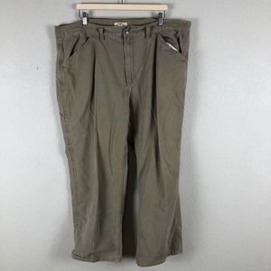 Blue Mountain Pants Tan Utility Loose Fit Workwear Casual Carpenter Size 44x30